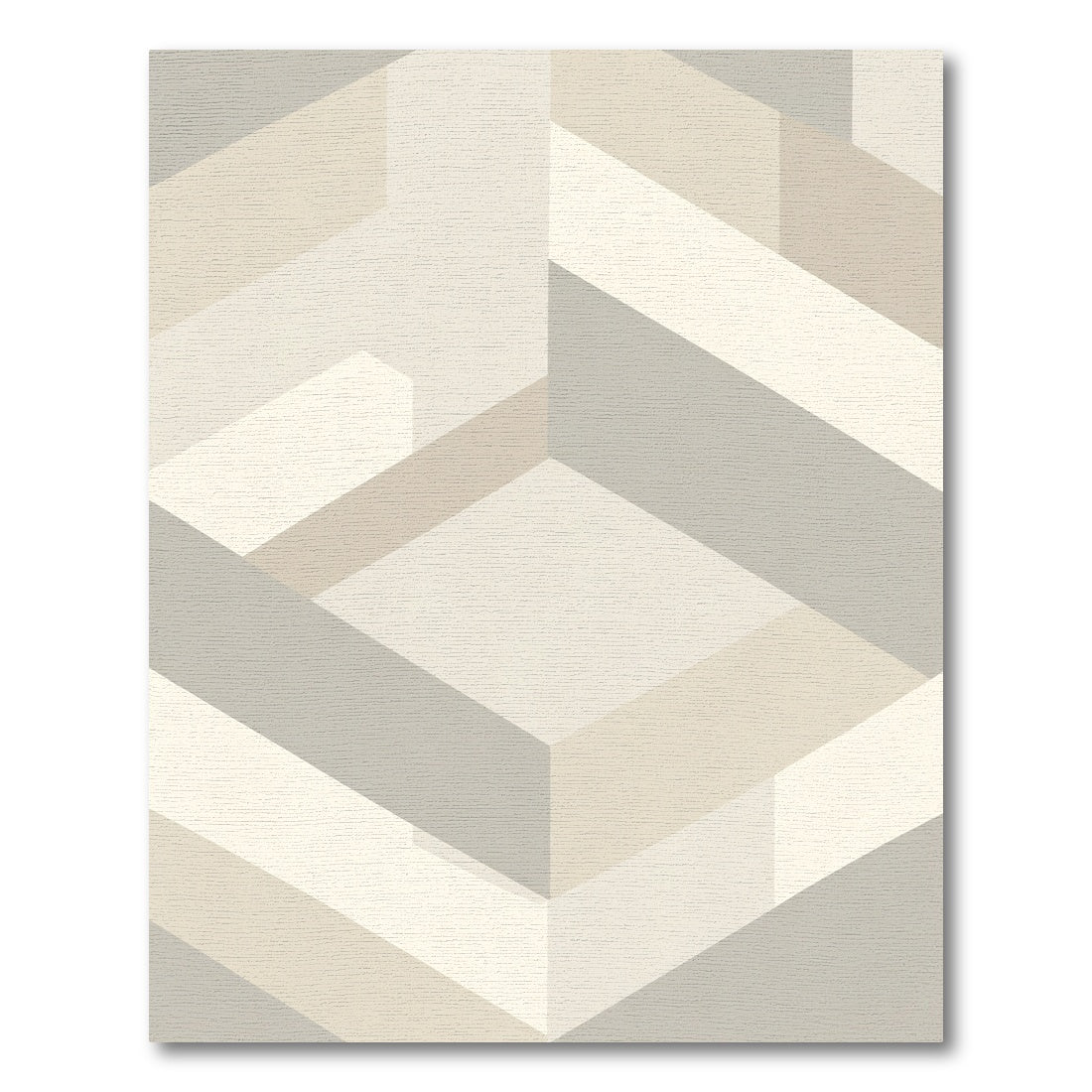 Neutral Tones Geometric Block Rug