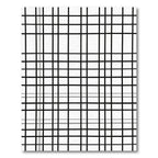 Classic Black White Grid Lines Rug