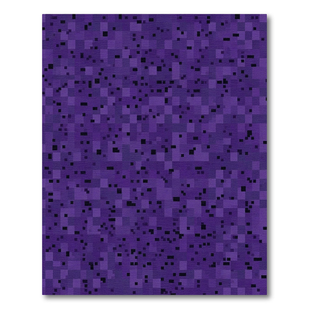 Deep Purple Pixelated Square Rug
