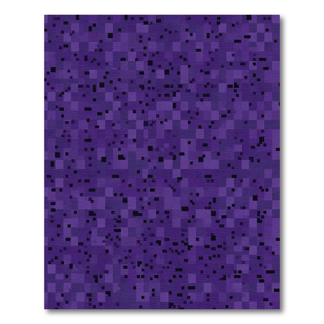 Deep Purple Pixelated Square Rug