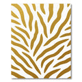Golden Bronze Zebra Wave Rug