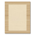 Neutral Toned Horizontal Stripe Border Rug