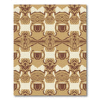 Earthy Tan Abstract Geometric Repeat Rug