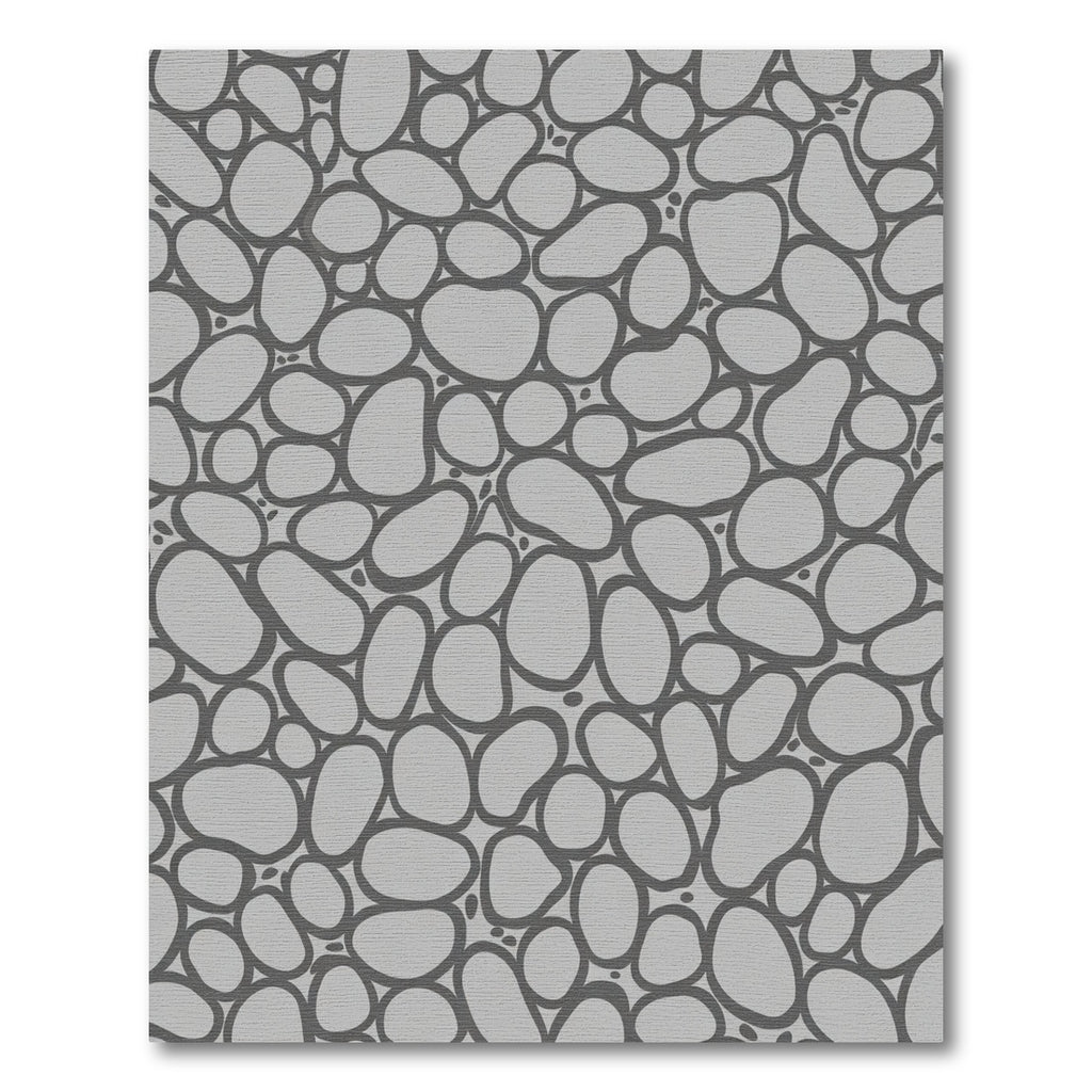 Quaint Pebble Arrangement Gray Rug