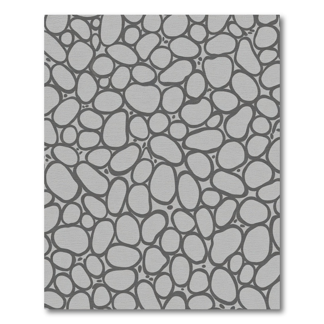 Quaint Pebble Arrangement Gray Rug
