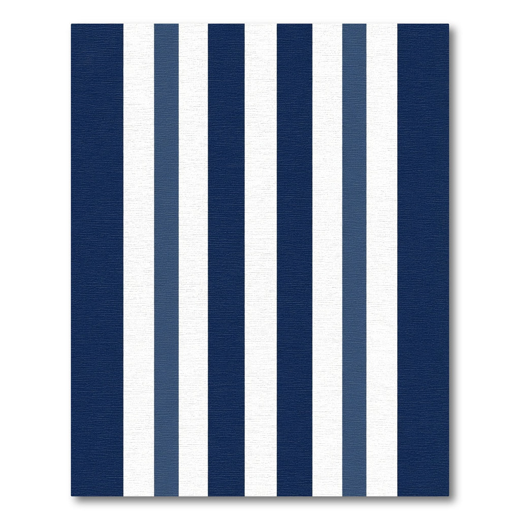 Bold Blue White Vertical Stripe Rug