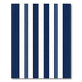 Bold Blue White Vertical Stripe Rug