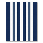 Bold Blue White Vertical Stripe Rug