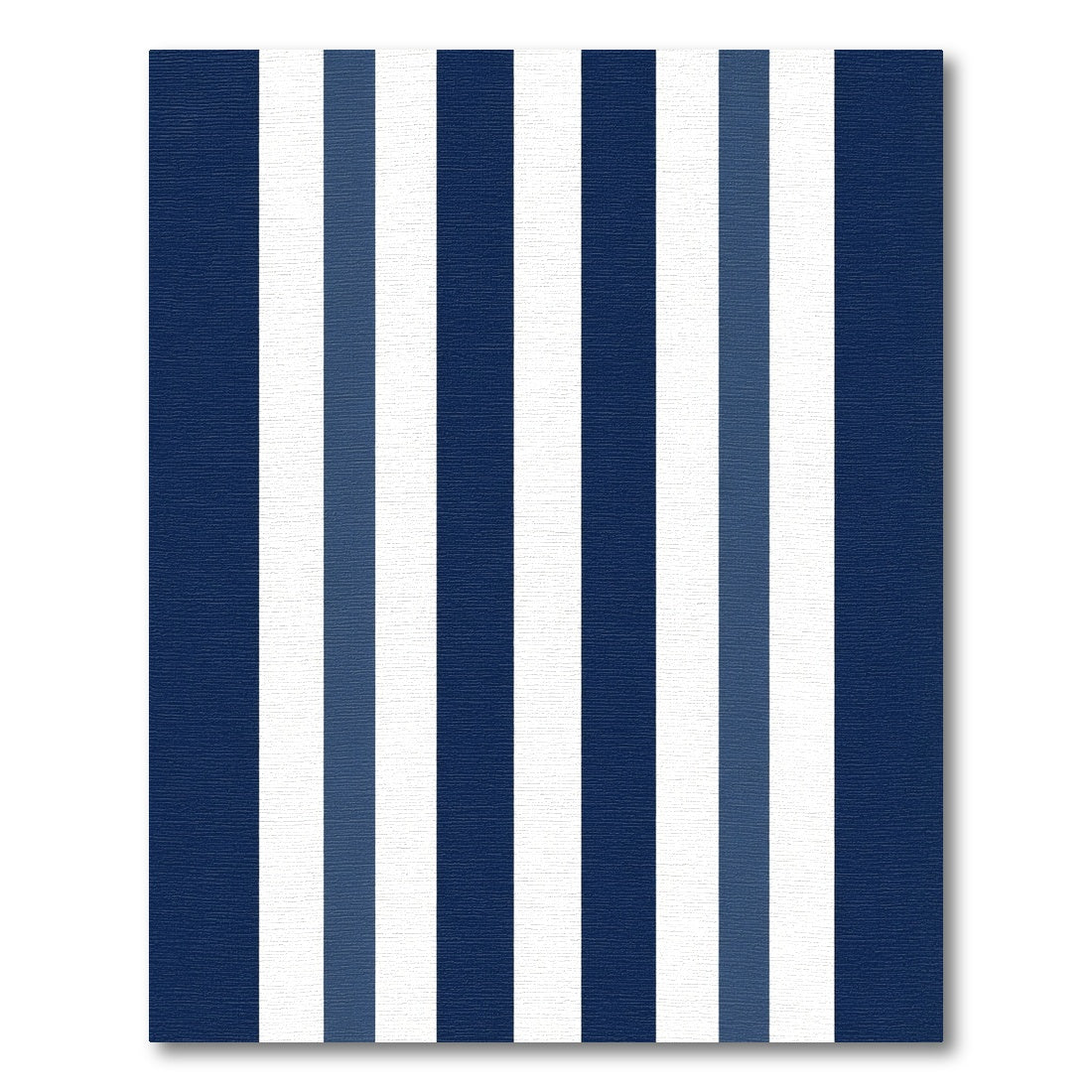 Bold Blue White Vertical Stripe Rug