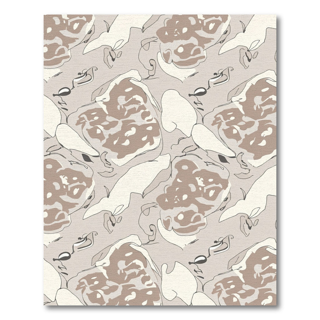 Abstract Beige Organic Flow Rug