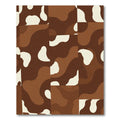Retro Chocolate Cream Organic Squares Rug