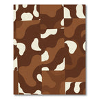 Retro Chocolate Cream Organic Squares Rug