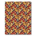 Terra Cotta Ochre Abstract Camouflage Rug
