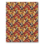 Terra Cotta Ochre Abstract Camouflage Rug