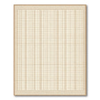 Cream Beige Grid Terra Framing Rug