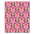 Pink Lilac Floral Medallion Lattice Rug