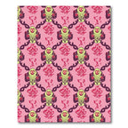 Pink Lilac Floral Medallion Lattice Rug