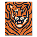 Bold Orange Tiger Face Rug
