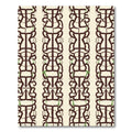 Dark Brown Chain Link Motif Rug