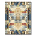 Geometric Blocks Beige Stripe Rug