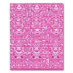 Pink Cartoon Character Maze Rug