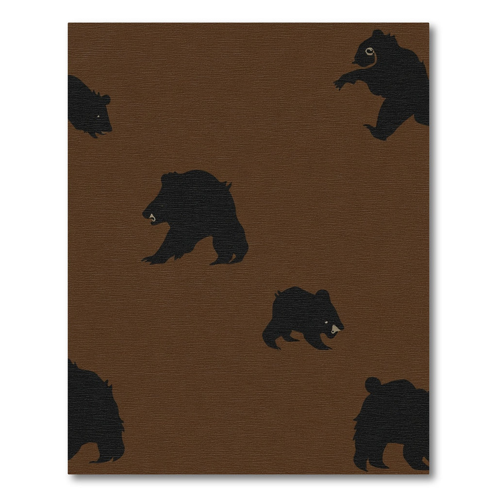 Brown Silhouette Bear Repeat Rug