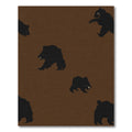 Brown Silhouette Bear Repeat Rug