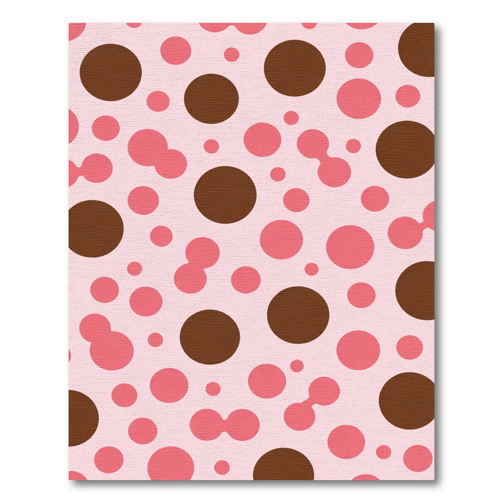 Pink Brown Polka Dot Cluster Rug
