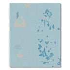 Pale Blue Abstract Cloud Shape Rug