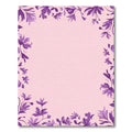 Purple Floral Vines Soft Pink Border Rug