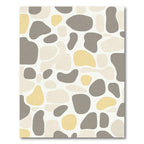 Organic Pebble Yellow Gray Abstract Rug