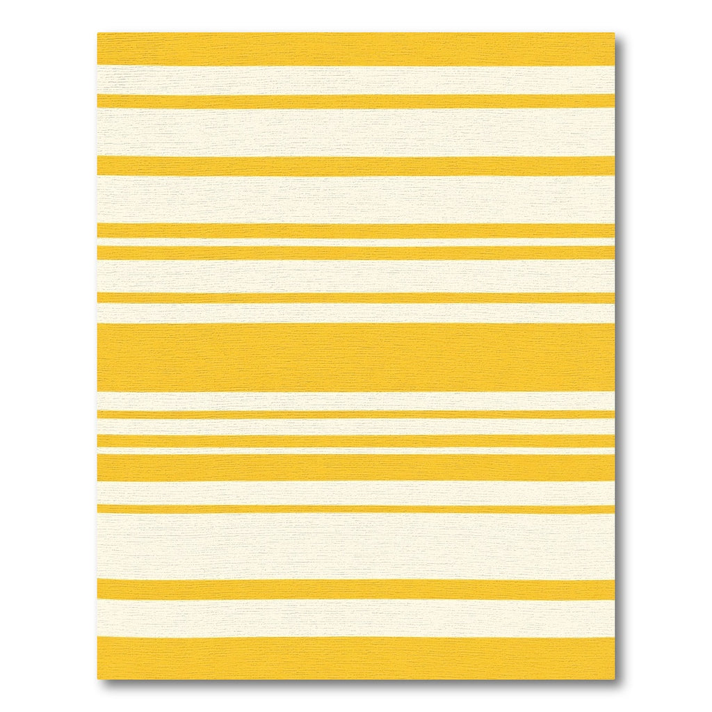 Golden Yellow Stripe Arrangement Rug