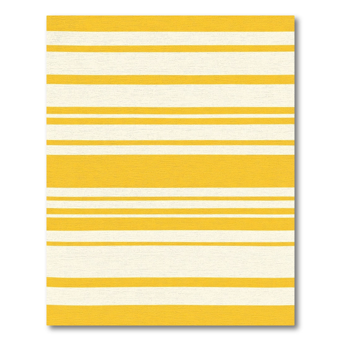 Golden Yellow Stripe Arrangement Rug