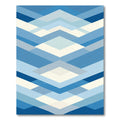 Shades Of Blue Geometric Layers Rug
