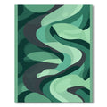 Emerald Green Abstract Swirl Rug