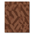 Earthy Tone Abstract Squared Rug