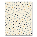 Navy Blue Golden Yellow Polka Dot Rug