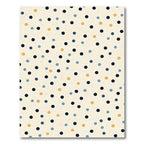 Navy Blue Golden Yellow Polka Dot Rug