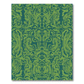 Emerald Green Baroque Swirl Rug
