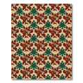 Crimson Pine Tree Symmetry Rug