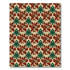 Crimson Pine Tree Symmetry Rug