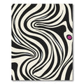 Cream and Black Wavy Zebra Stripe Rug