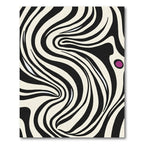 Cream and Black Wavy Zebra Stripe Rug