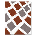 Brown Gray Interlocking Square Arrangement Rug