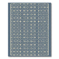 Geometric Starburst Blue Cream Rug