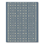 Geometric Starburst Blue Cream Rug