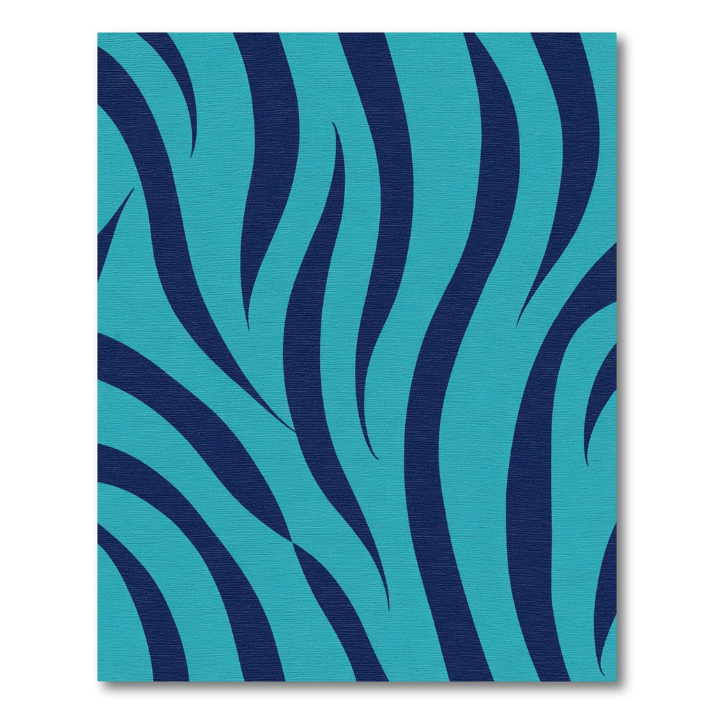 Ocean Blue Zebra Stripe Rug