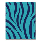 Ocean Blue Zebra Stripe Rug