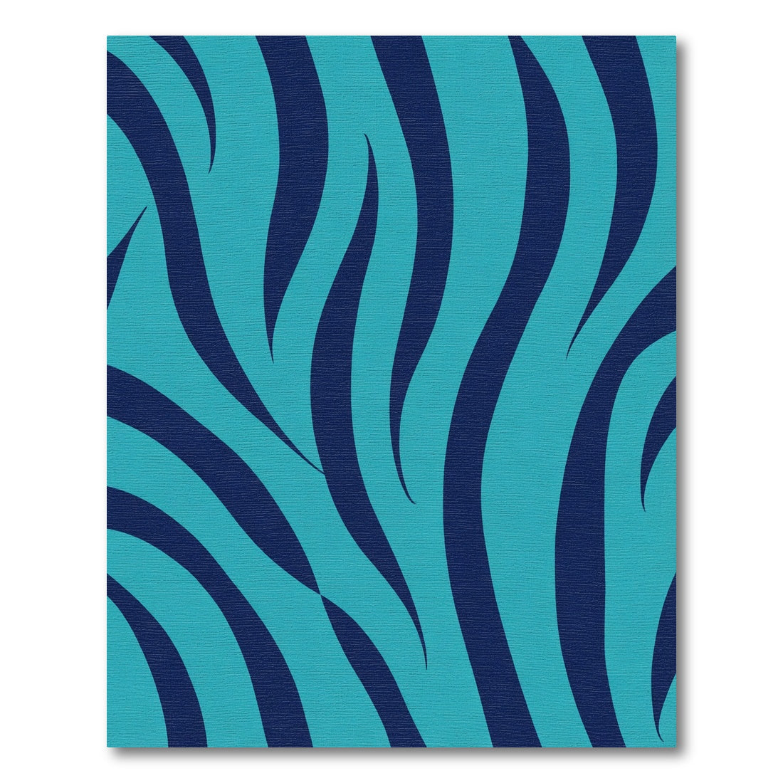 Ocean Blue Zebra Stripe Rug