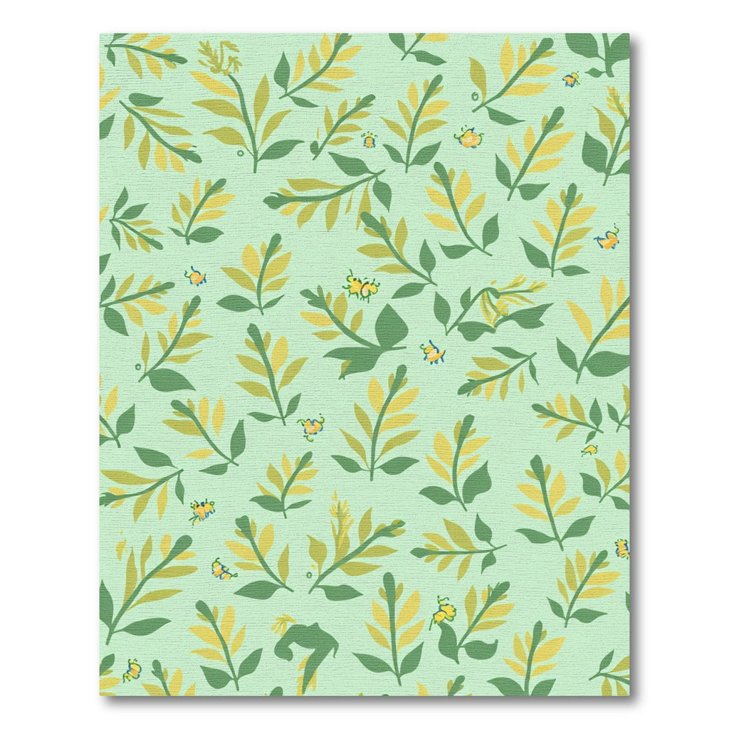 Whimsical Yellow Green Leaf Butterflies Rug